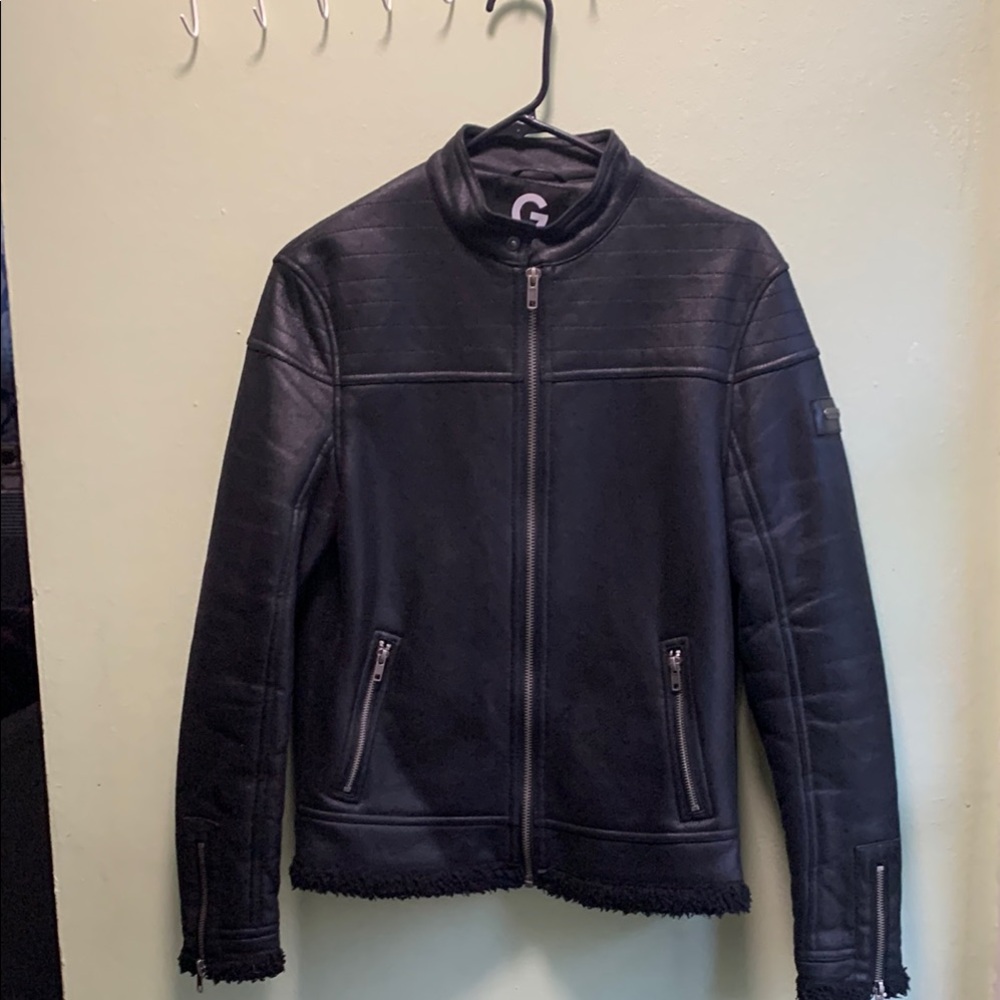 G by Guess Black Faux Fur Jacket